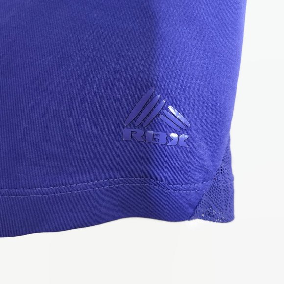 RBX Racerback Tank Top Small Purple Lace Geometric Back Gym - Picture 3 of 7